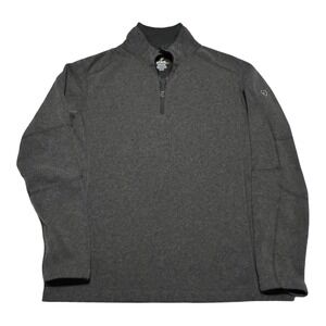 Kuhl Revel Gray 1/4 Zip Pullover Sweater Acrylic Blend Men's Medium